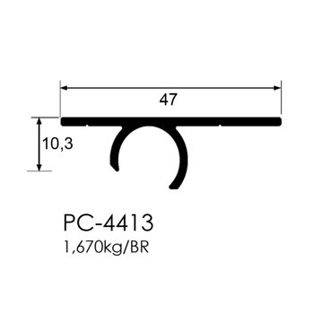 PC4413F Eixo ajustável para viga calha (pc4412)